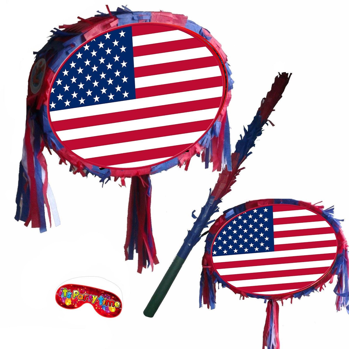 USA Pinata Oval theme party piñata Game Birthday celebrate Remembrance Day America United states US Old Glory Stars Juneteenth Independence