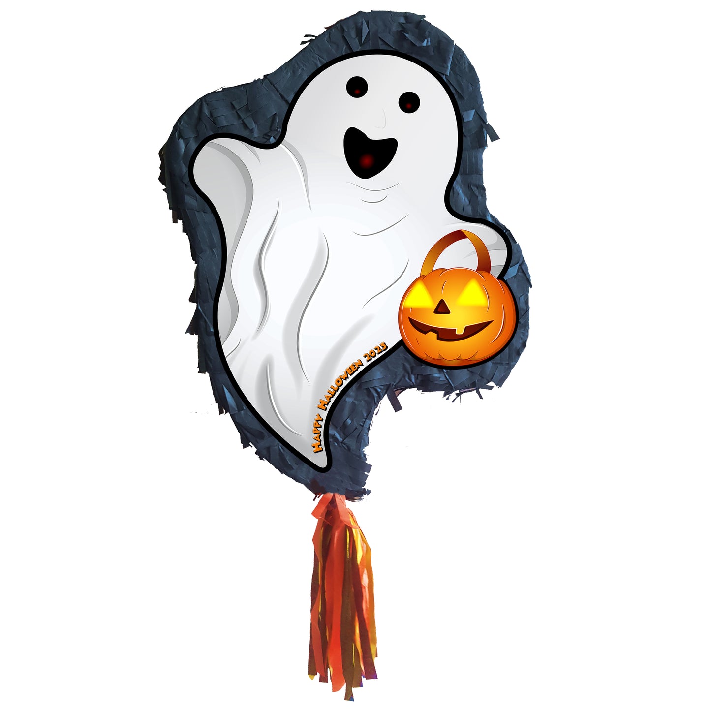 Ghost Pinata with stick Party pinata supplies birthday blindfold Scary Creepy happy game trick or treat spirit soul genie UK Halloween theme