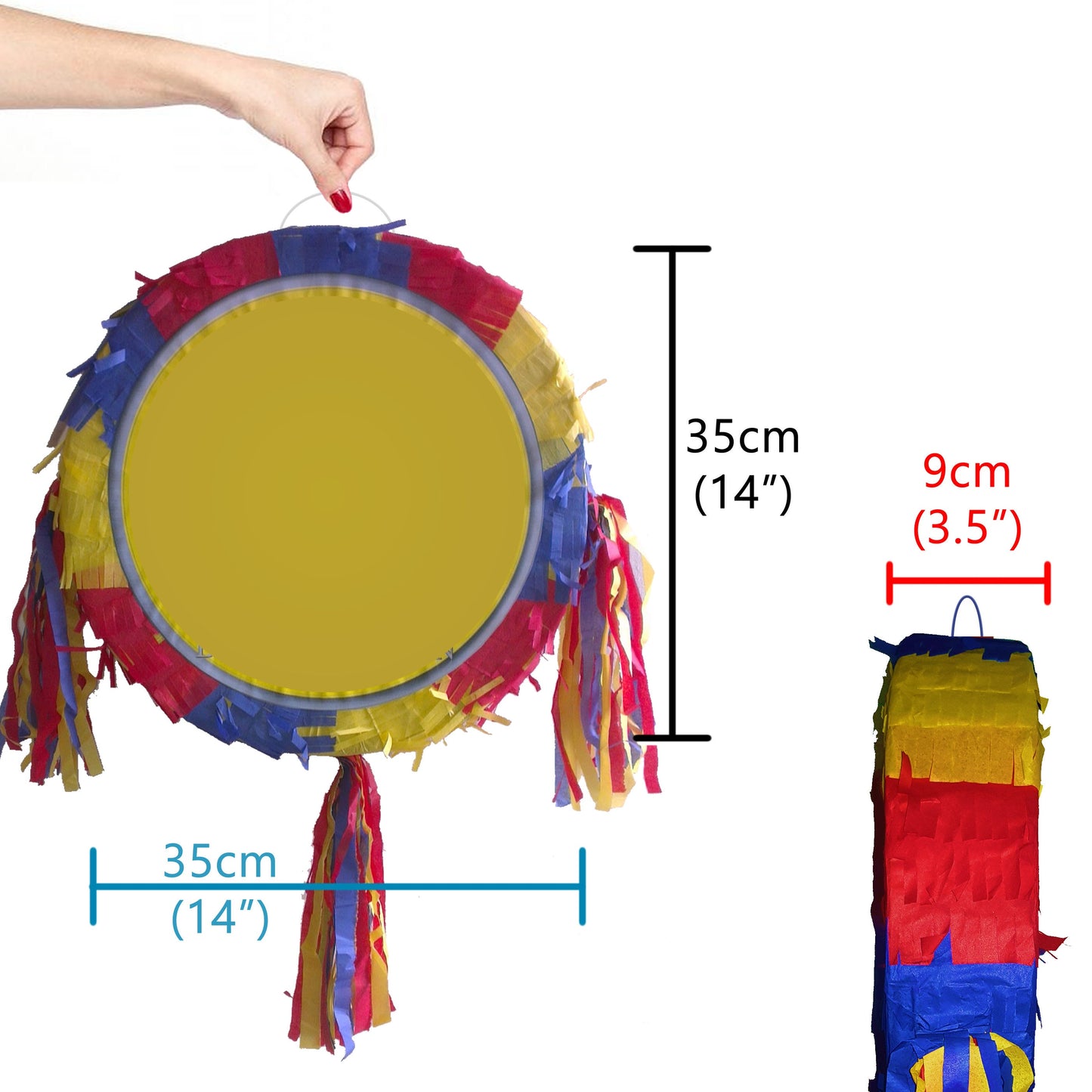 Christmas Piñata set Round Party theme pinata supplies happy birthday stick blindfold holidays Xmas Eve day Yuletide Yule Noel Game fun