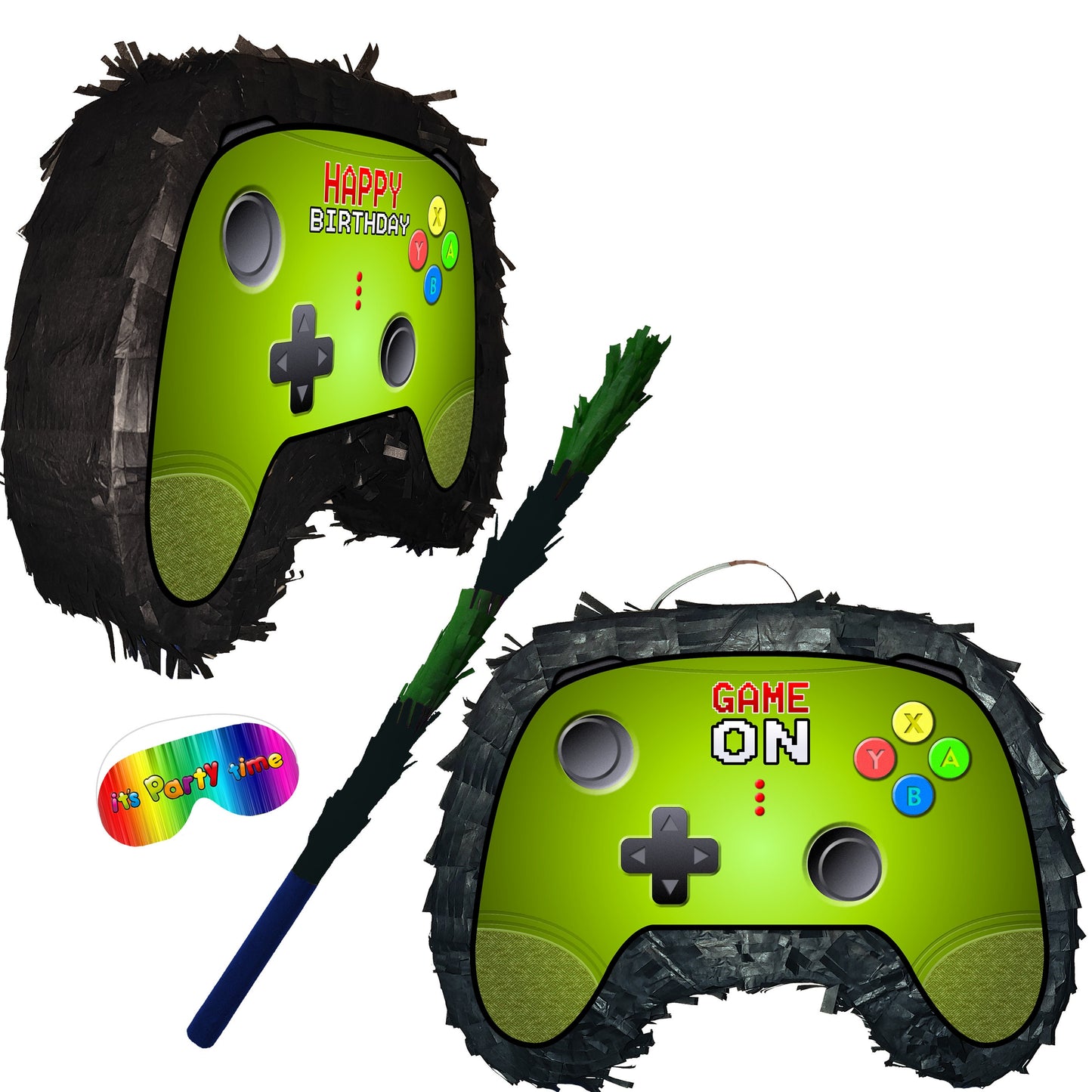 Remote Piñata Party theme pinata video game supplies happy birthday switch controller joystick control gamer Doofer gear stick Clicker stick