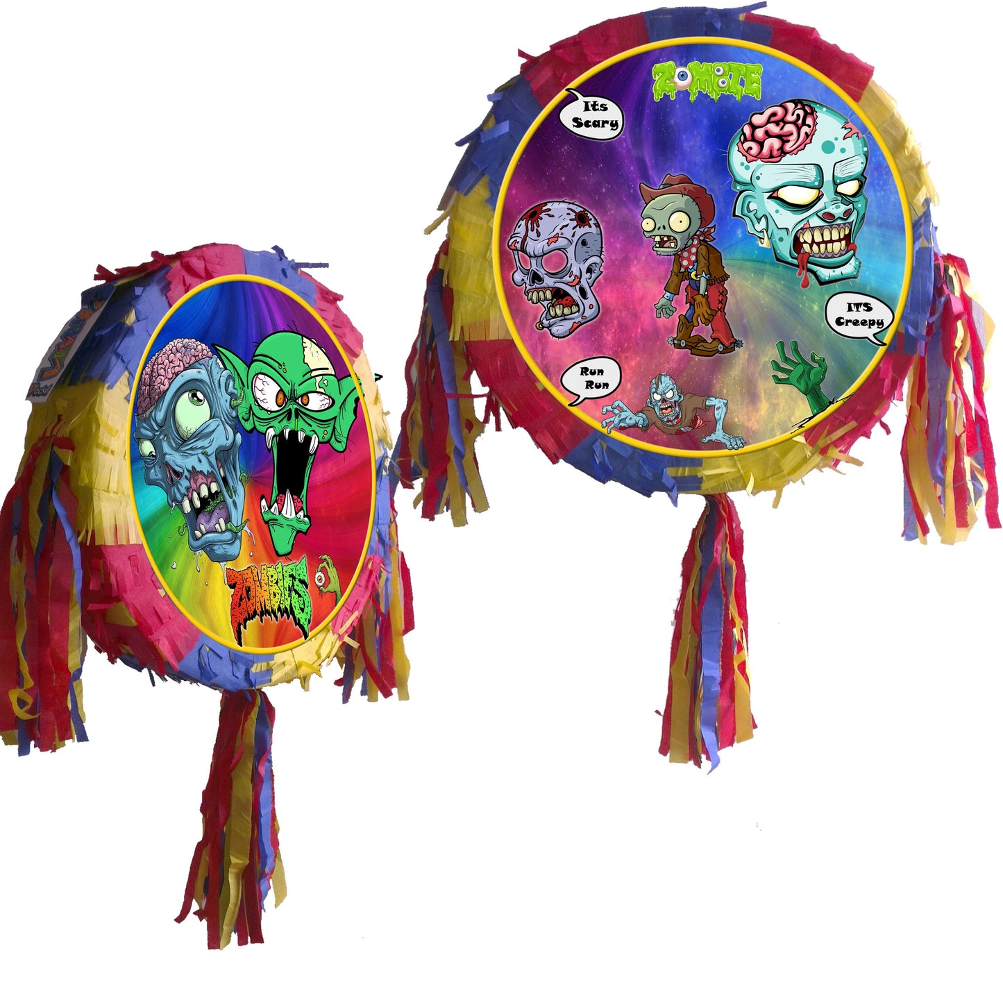 Zombie Piñata set theme Party pinata supplies happy birthday stick blindfold Halloween Scary Creepy apocalypse incubi lamiae succubi vampire