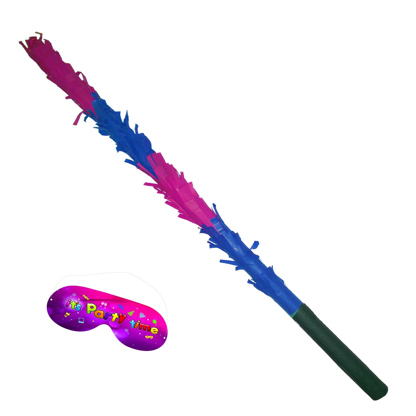 Pink and Blue Stick for Pinata smashing game Piñata Hitting bashing bat baton blindfold game fun unisex colours