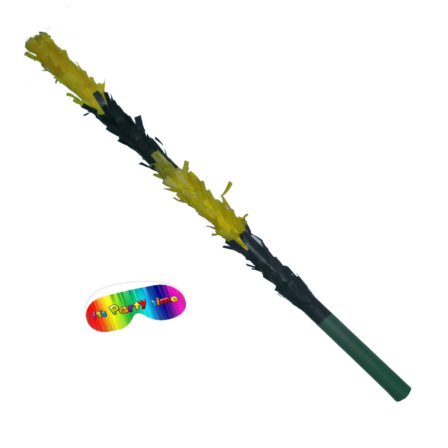 Yellow and Black Stick for Pinata smashing party game Piñata Hitting bashing bat baton blindfold fun Bright colours Girls Boys Kids Unisex