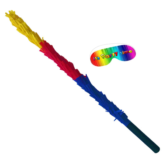 Multicolour Stick for Pinata smashing party game Piñata Hitting bashing bat baton blindfold fun Bright colours Girls Boys Kids Unisex