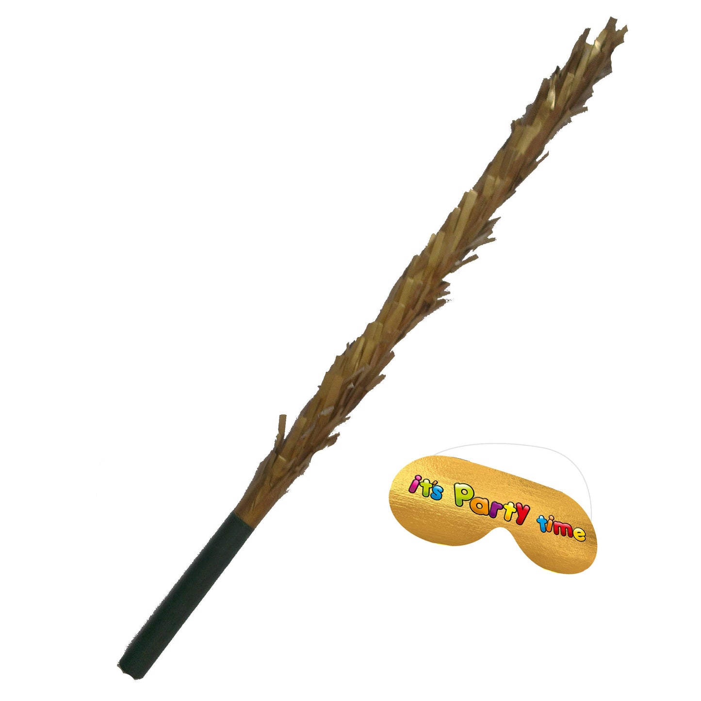 Gold Silver Stick for Pinata smashing party game Piñata Hitting bashing bat baton blindfold fun Bright colours Girls Kids Metallic