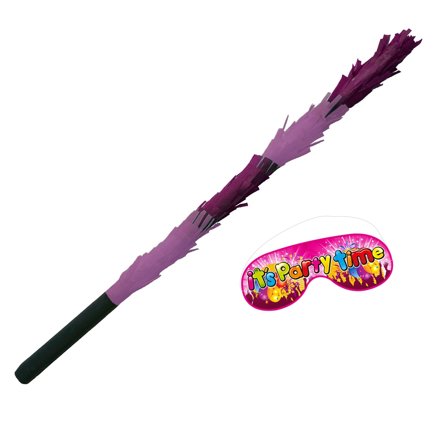 Purple violet lilac Stick for Pinata smashing party game Piñata Hitting bashing bat baton blindfold fun Bright colours Girls Kids lavender