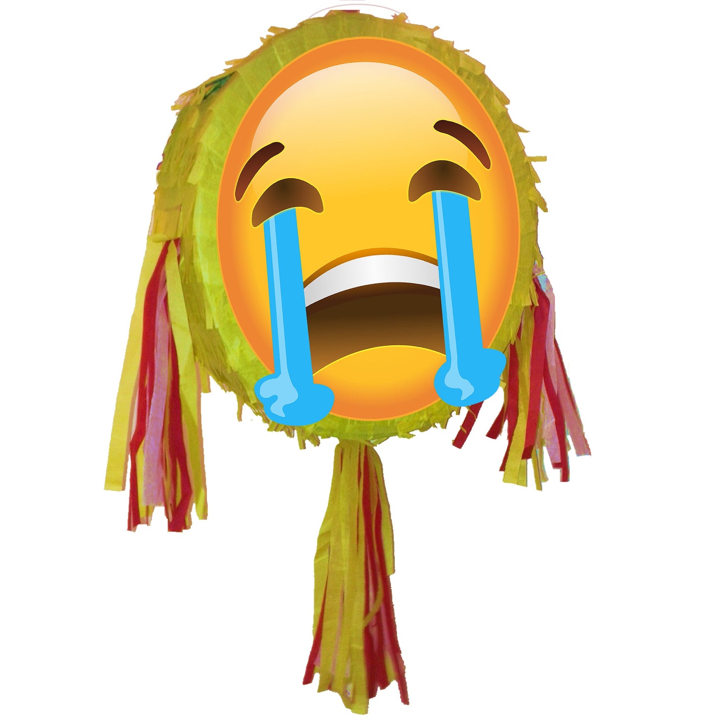 Cry Pinata Round emoji theme piñata party supplies happy Birthday Smash Game unisex greeting emotion baby weeping Loudly Crying Face sad UK