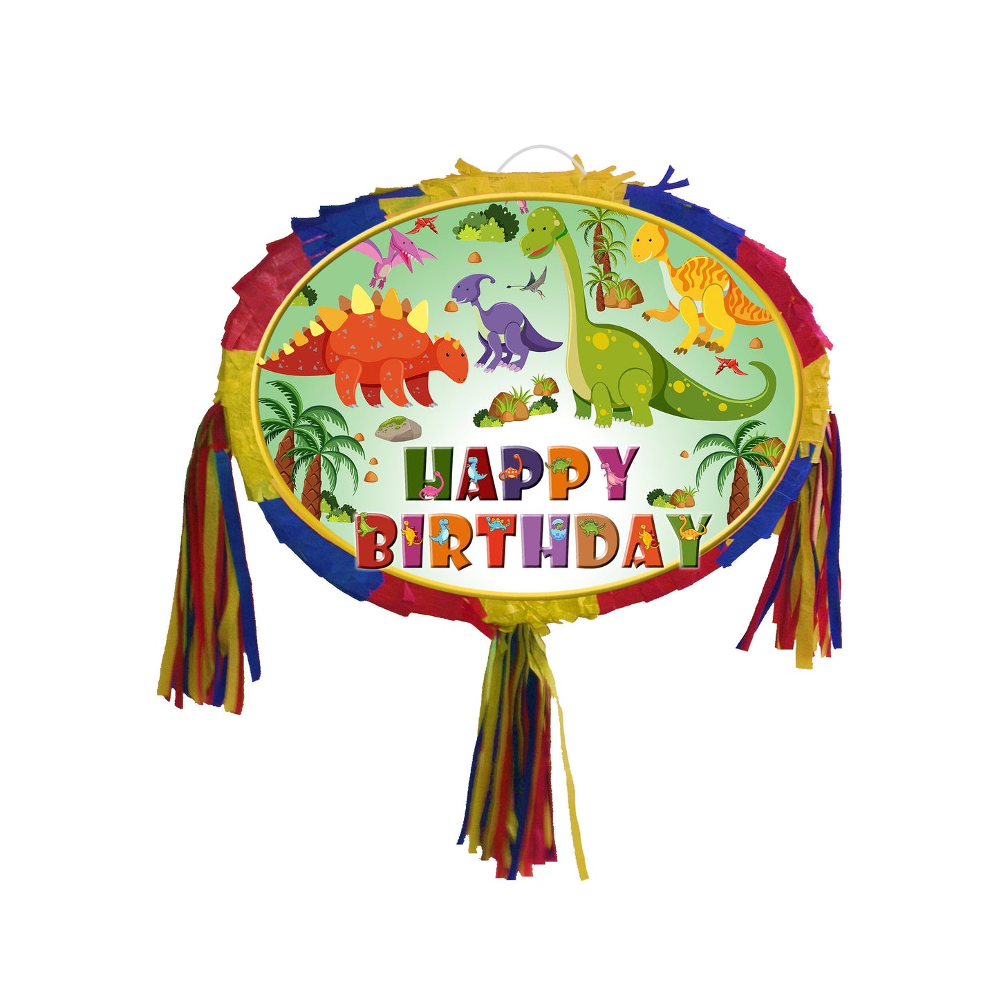 Dinosaurs Pinata happy Birthday Dino theme Party piñata supplies Decorations stick  Smash Game unisex super jungle Trex green animal world