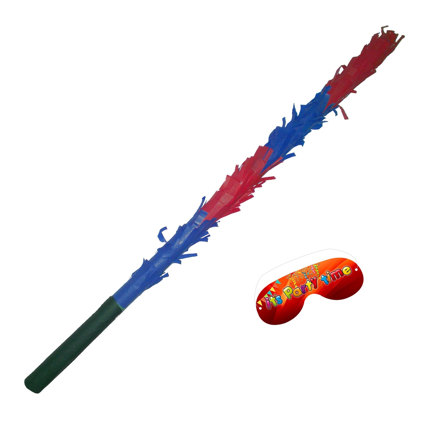 Blue and Red Stick for Pinata smashing party game Piñata Hitting bashing bat baton blindfold fun Bright colours Girls Boys Kids Unisex