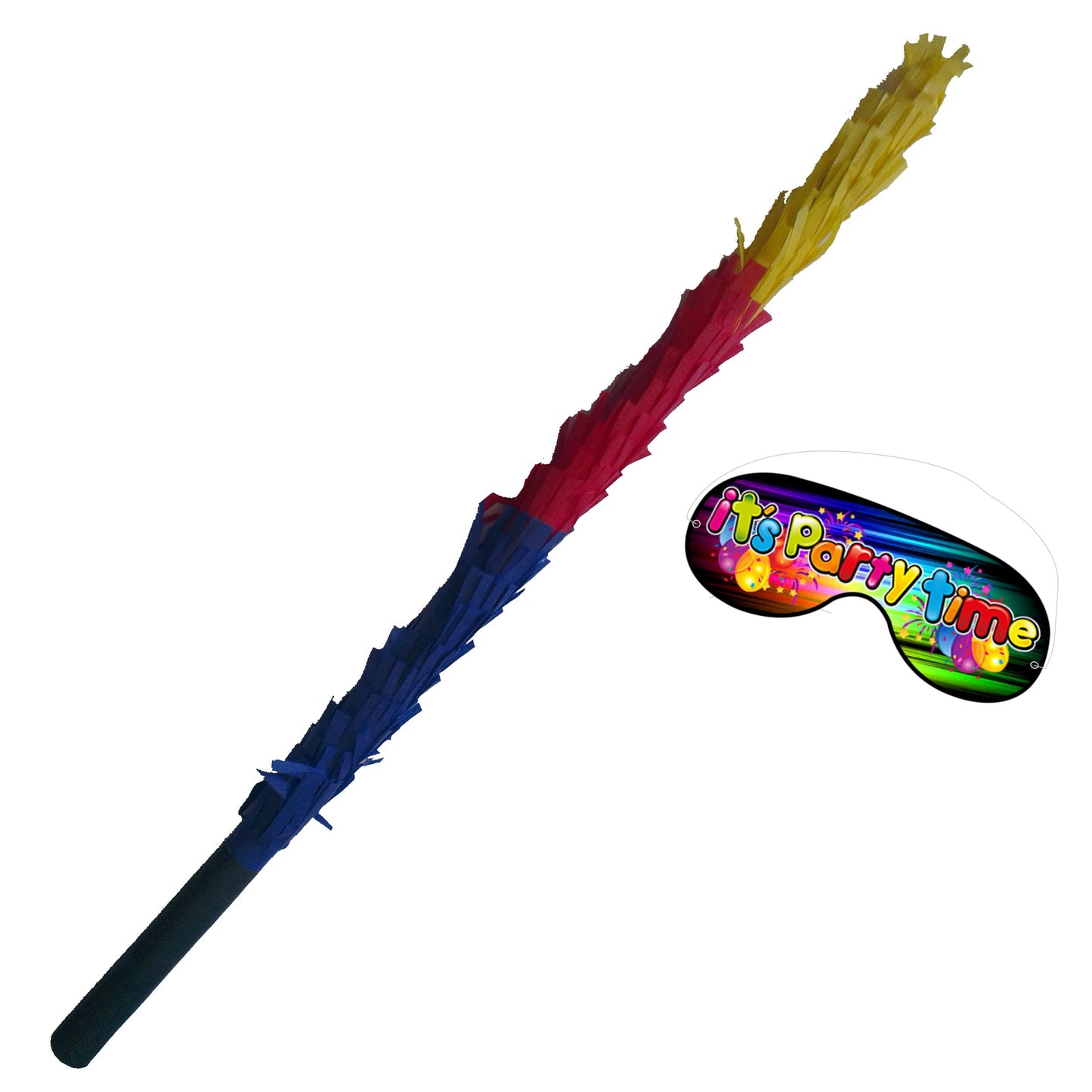 Multicolour Stick for Pinata smashing party game Piñata Hitting bashing bat baton blindfold fun Bright colours Girls Boys Kids Unisex