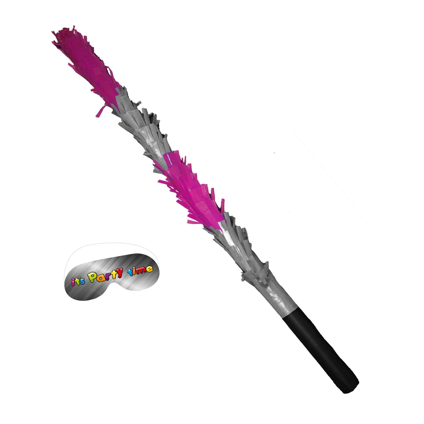 Pink Gold Silver Stick for Pinata smashing party game Piñata Hitting bashing bat baton blindfold fun Bright colours Girls Kids Metallic