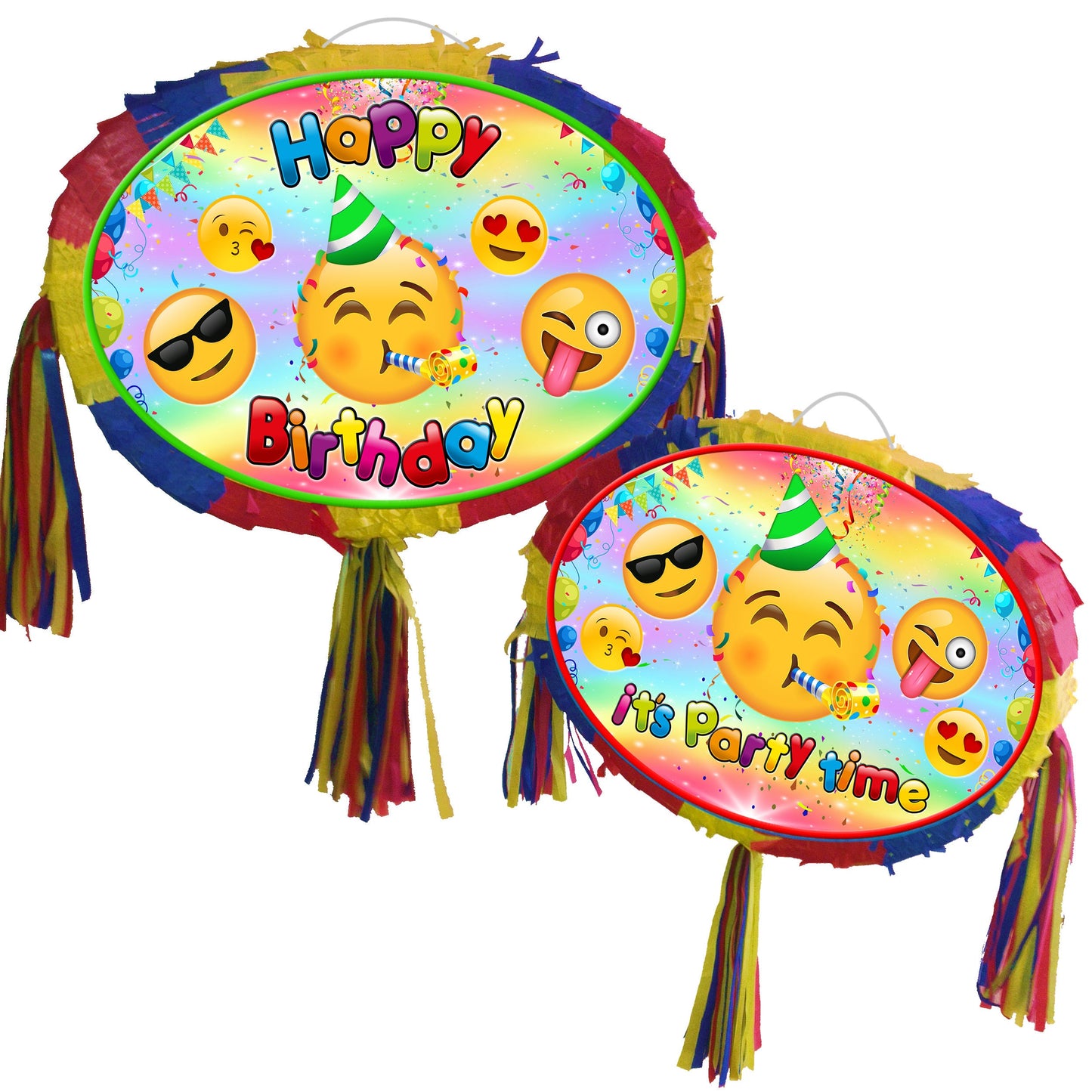 emoji party Pinata happy Birthday Oval theme piñata supplies Smash Game unisex greeting emotion Face UK moji funky celebrate fun enjoy