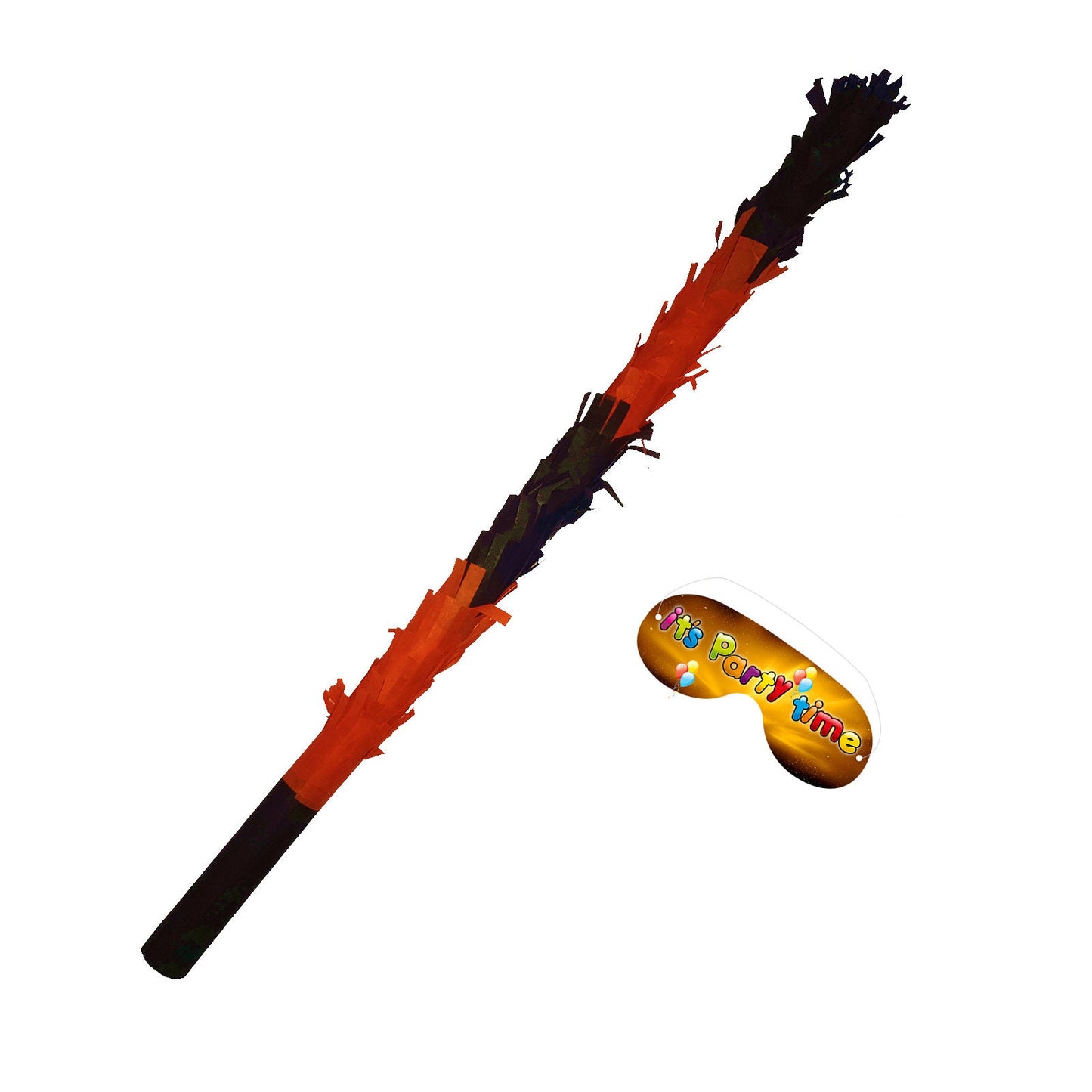 1x Orange Black or yellow Stick for Pinata smashing party game Piñata Hitting bashing bat baton blindfold Halloween treat Girls Boys Unisex