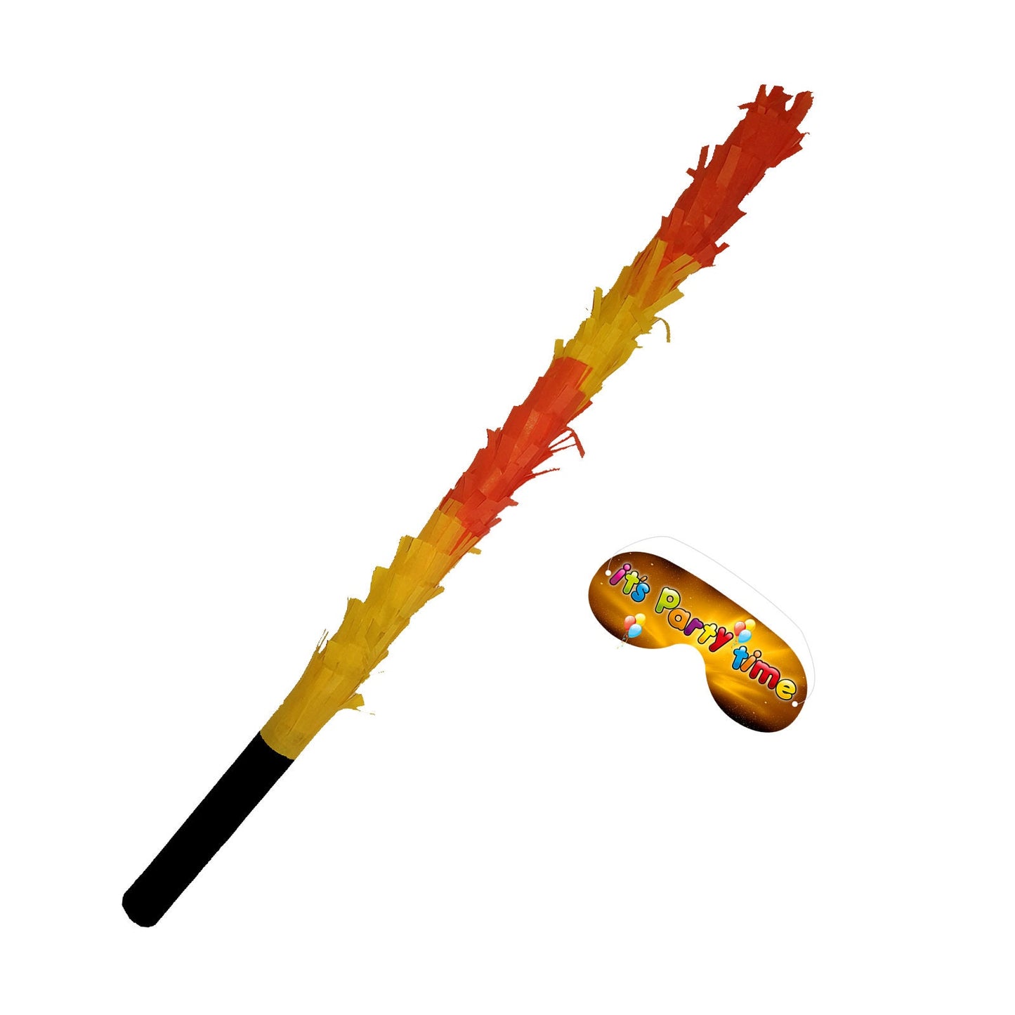 1x Orange Black or yellow Stick for Pinata smashing party game Piñata Hitting bashing bat baton blindfold Halloween treat Girls Boys Unisex