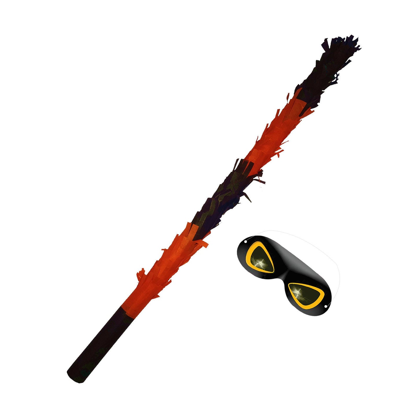 1x Orange Black or yellow Stick for Pinata smashing party game Piñata Hitting bashing bat baton blindfold Halloween treat Girls Boys Unisex