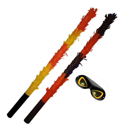 1x Orange Black or yellow Stick for Pinata smashing party game Piñata Hitting bashing bat baton blindfold Halloween treat Girls Boys Unisex