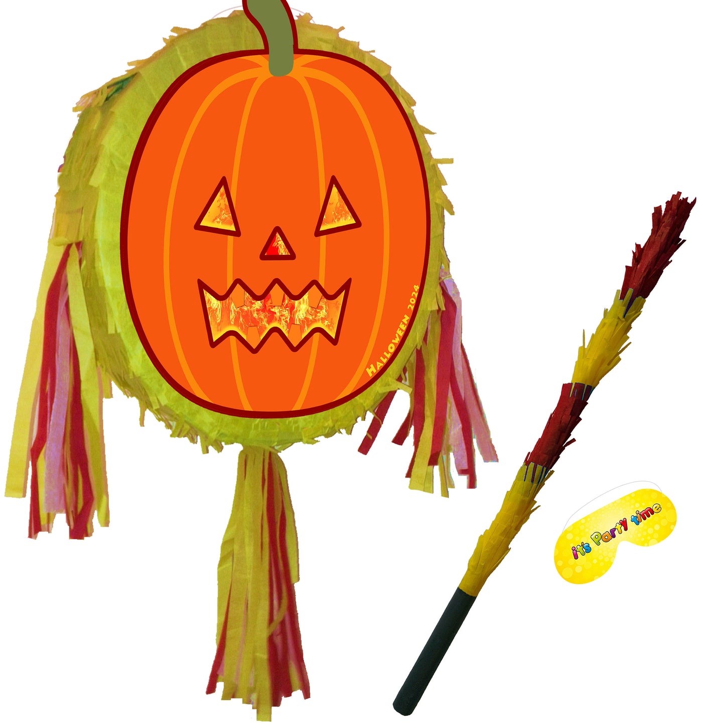 emoji pumpkin Piñata with stick Halloween theme Party pinata supplies birthday blindfold Scary Creepy happy game trick or treat good Friday