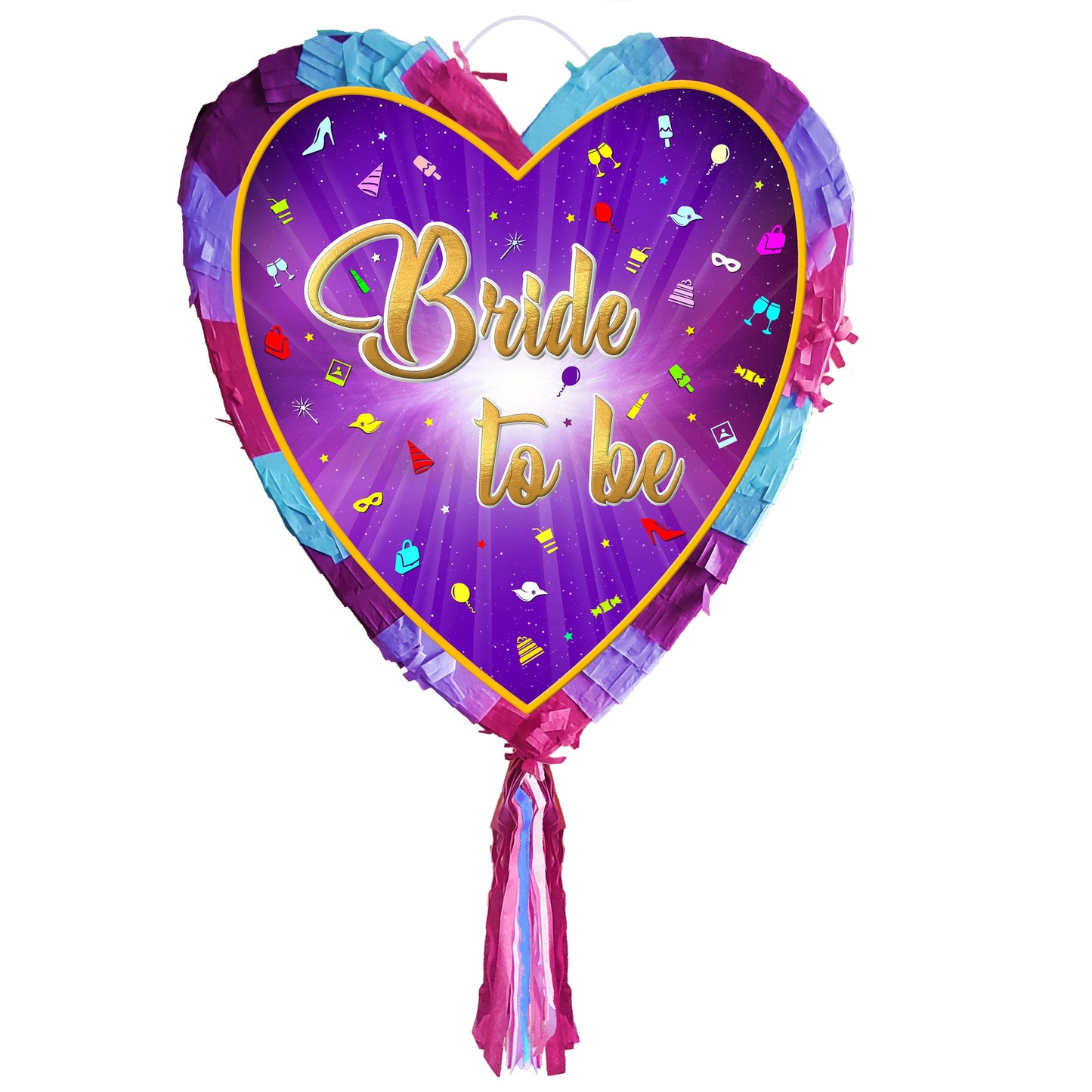 Bride to Be heart pinata and stick girls Party love theme supplies happy Game team hen Do prom wedding stag hag bachelor bridal shower night