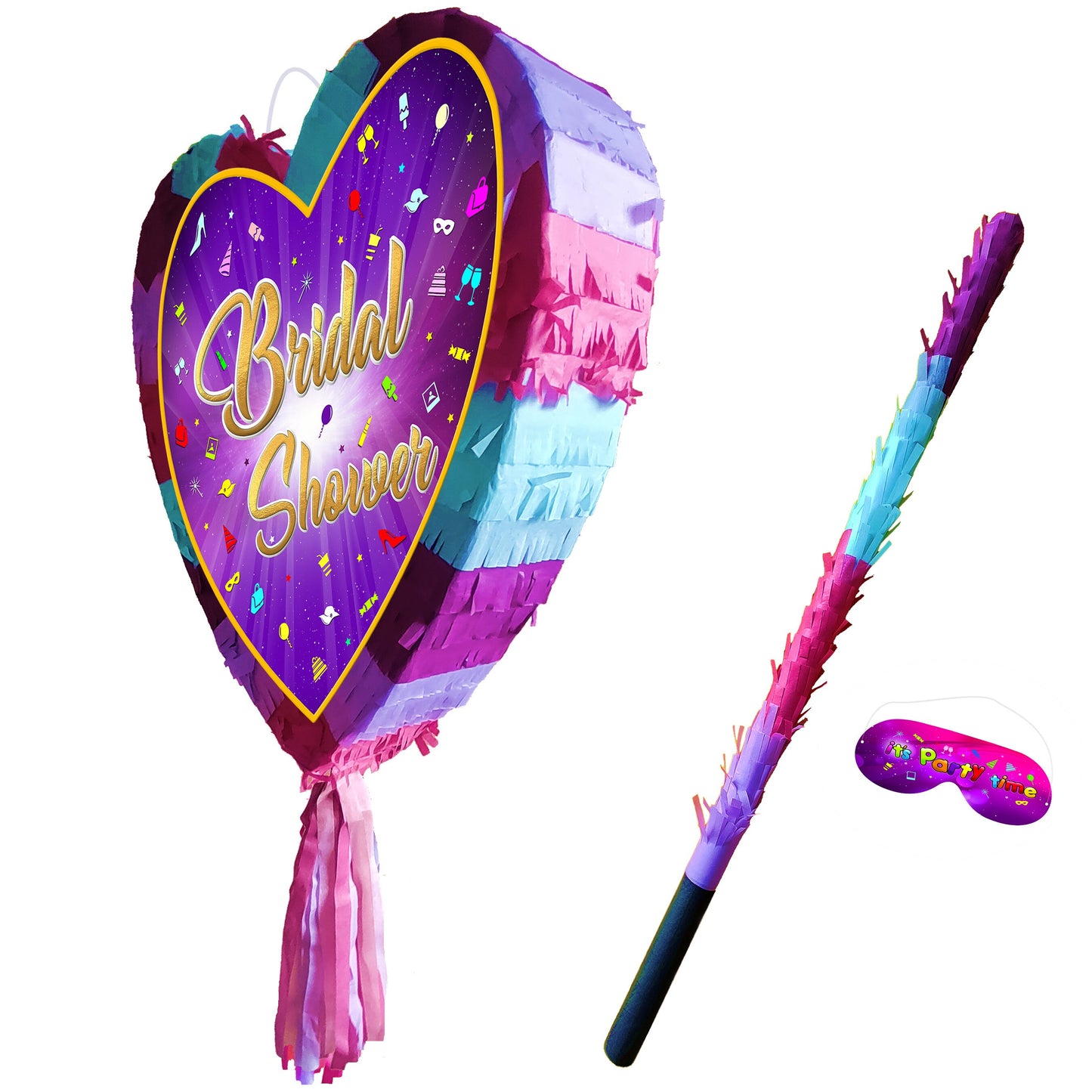 Bridal shower heart pinata and stick girls Party love theme supplies happy Game team hen Do prom wedding stag hag bachelor bride to be night