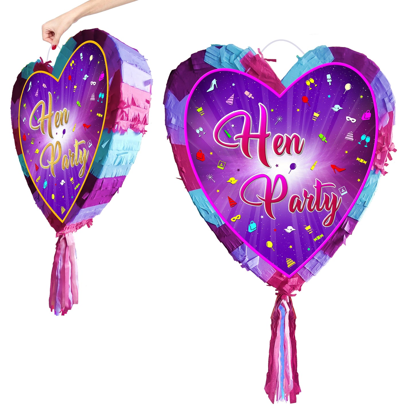 Hen Party heart pinata and stick girls Party love theme supplies happy Game team hen prom wedding stag hag bachelor bride to be night shower