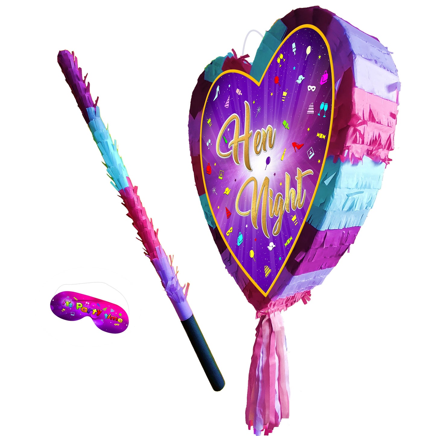 Hen Night pinata heart with stick girls Party love theme supplies happy Game team prom wedding stag hag bachelor team bride to be Do shower