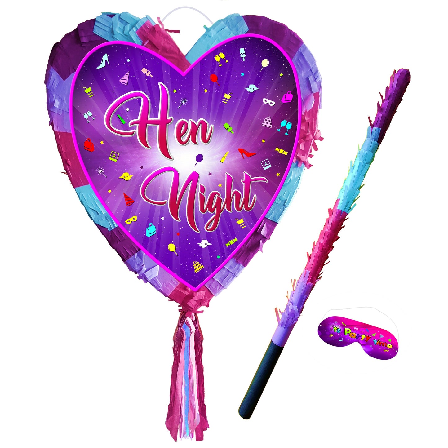 Hen Night pinata heart with stick girls Party love theme supplies happy Game team prom wedding stag hag bachelor team bride to be Do shower