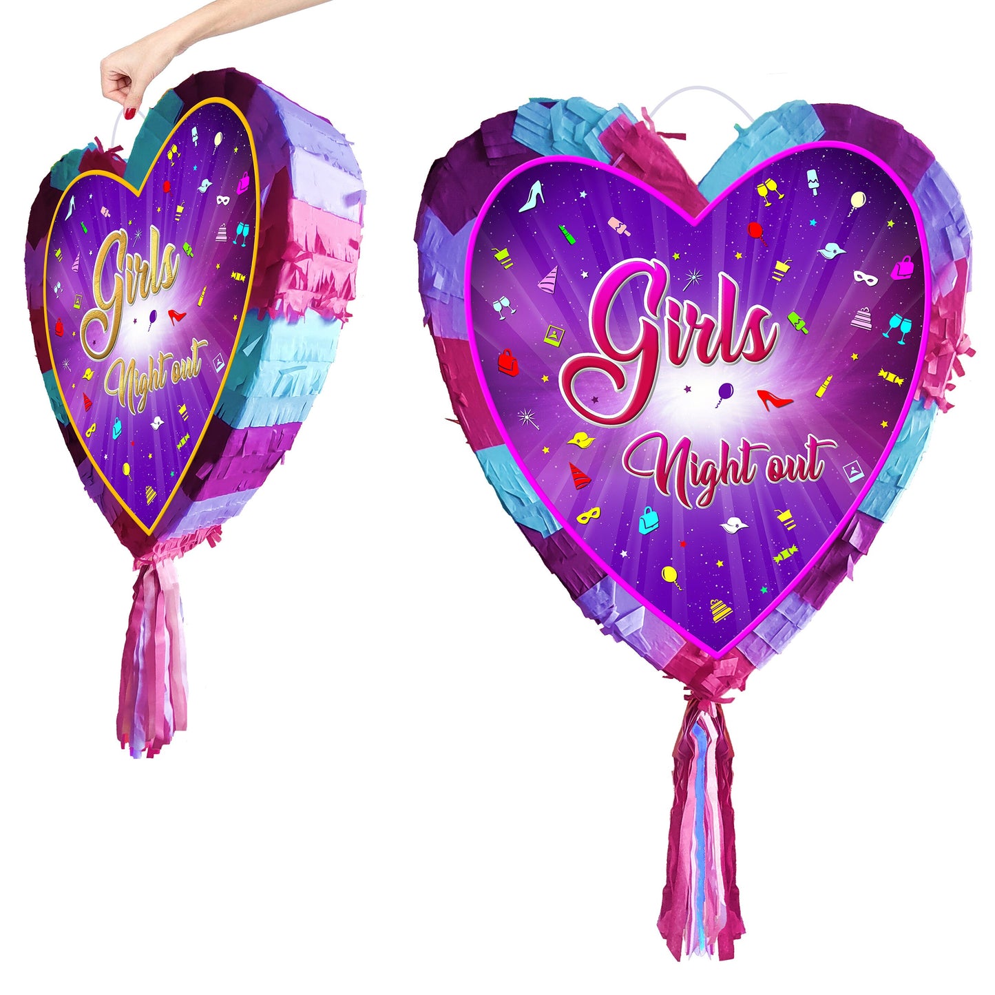 Girls Night Out pinata heart with stick Party love theme supplies happy Game team prom wedding stag hag bachelor team bride to be Do shower