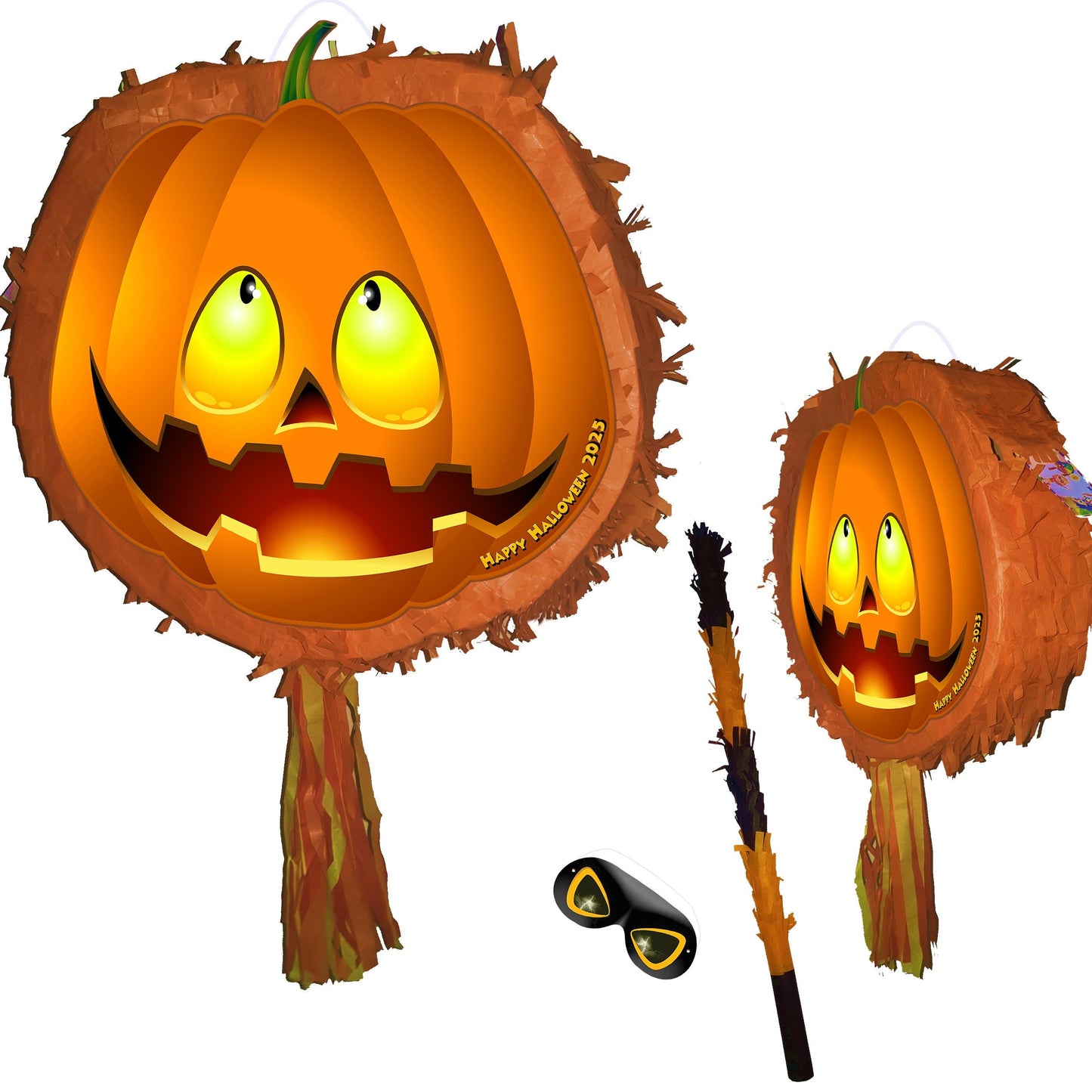 2026 pumpkin Piñata with stick Halloween theme Party pinata supplies birthday blindfold Scary Creepy happy game trick or treat good Friday