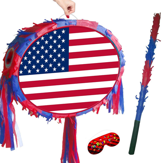 USA Pinata Oval theme party piñata Game Birthday celebrate Remembrance Day America United states US Old Glory Stars Juneteenth Independence