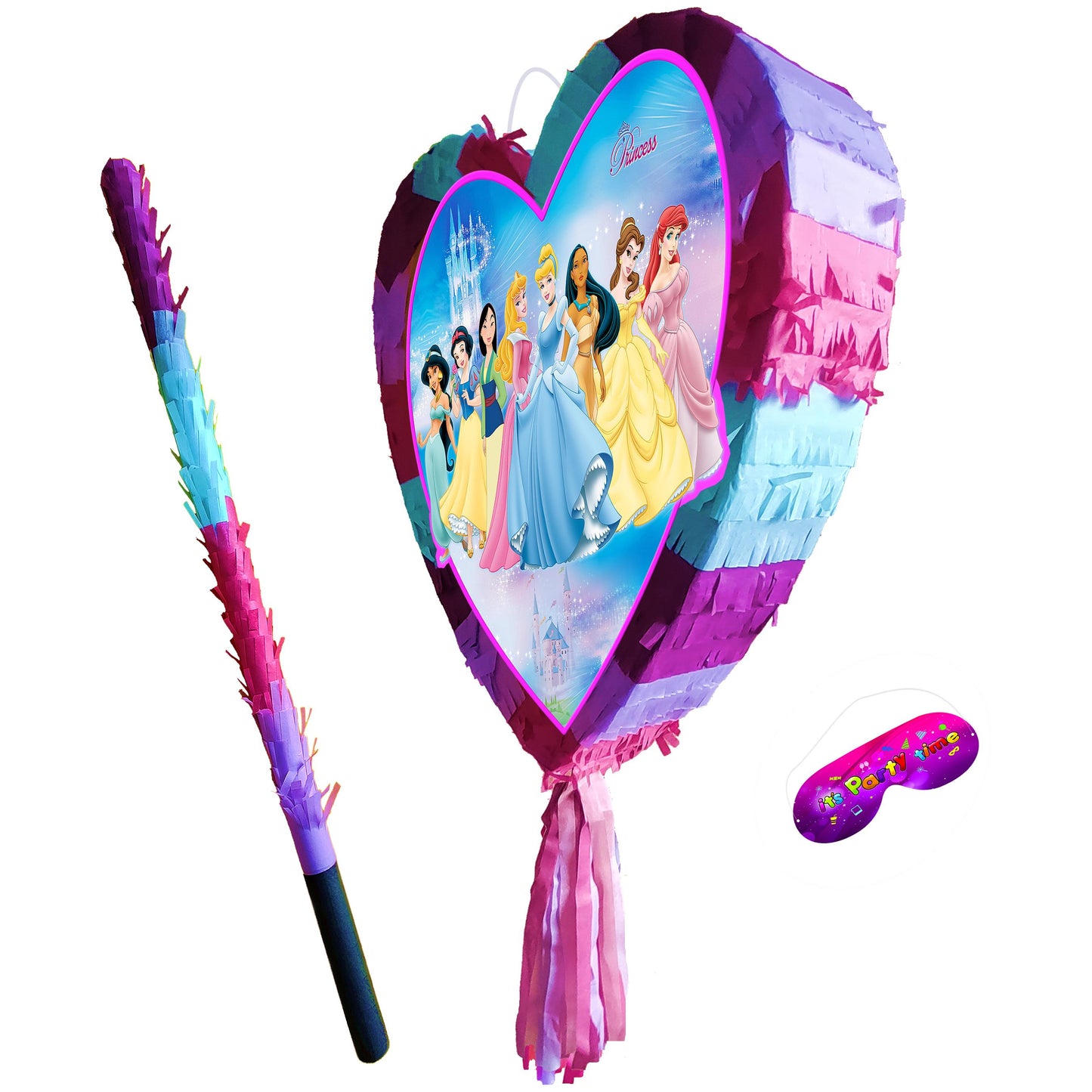 Princess Birthday heart pinata girls Party love theme supplies happy Game Ariel jasmine Snow White Cinderella belle Piñata Aurora Mulan UK