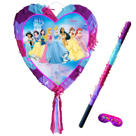 Princess Birthday heart pinata girls Party love theme supplies happy Game Ariel jasmine Snow White Cinderella belle Piñata Aurora Mulan UK