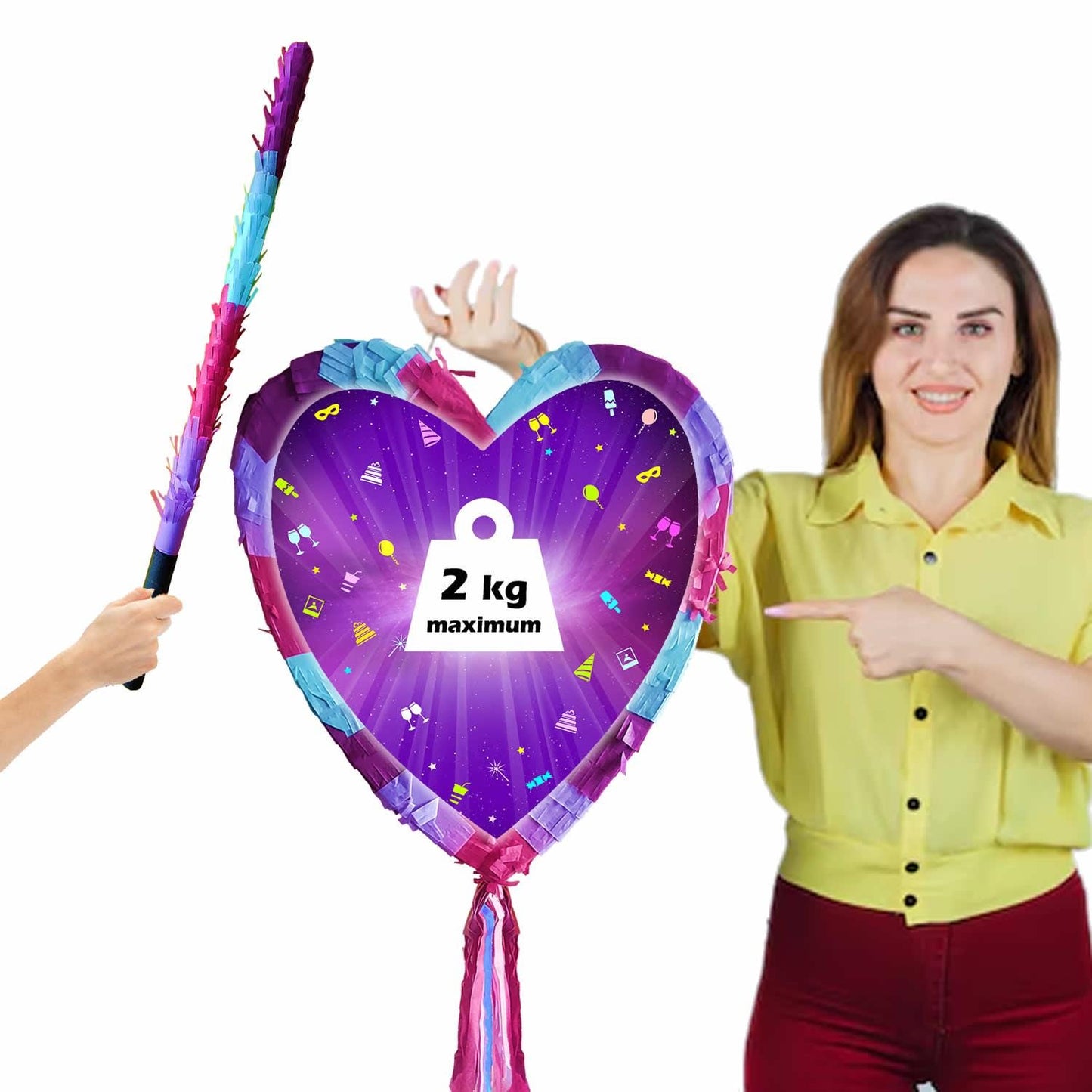 Same D!CK Forever heart pinata and stick girls Party love theme happy Game team hen Do prom wedding stag bachelor bride to be night tribe UK