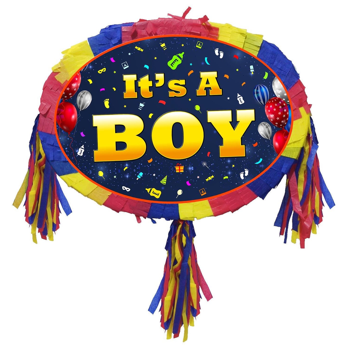 It's a Boy Pinata with stick theme oval supplies Smash Game unisex oh celebrate fun enjoy guess the gender boy girl mother to be Baby Shower