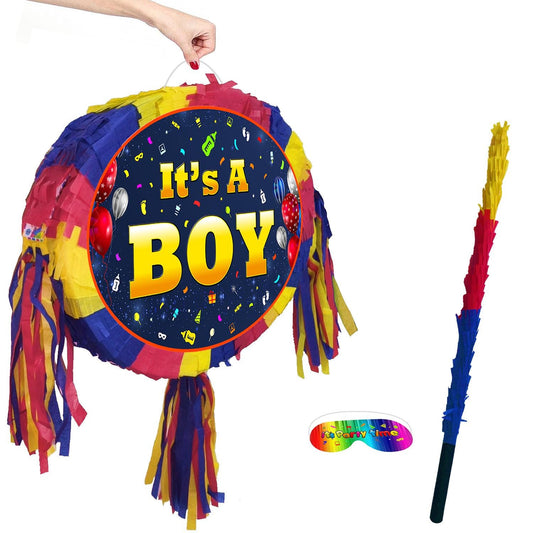 It's a Boy Pinata with stick theme oval supplies Smash Game unisex oh celebrate fun enjoy guess the gender boy girl mother to be Baby Shower